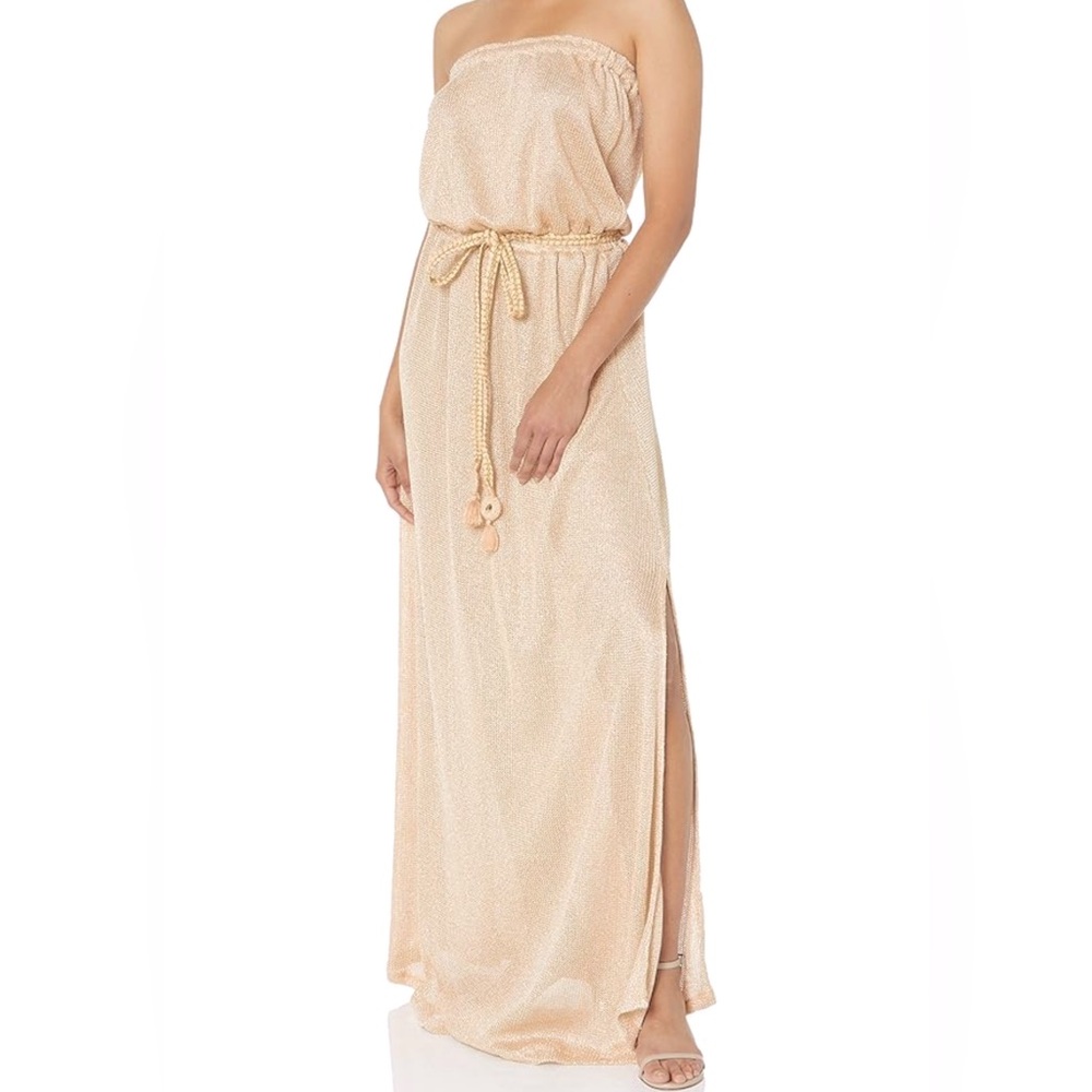 Ramy Brook Strapless Gold Maya Dress